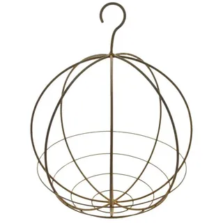 Dekoleidenschaft Dekohänger Kugel aus Metall mit Rost Finish, Ø 25 cm, Deko-Anhänger mit Haken, Metallkugel hängend, Dekokugel