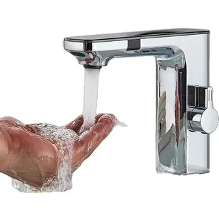 Berührungslose Sensorarmatur, Digitale Temperaturanzeige, Einfache Installation, Chrom A