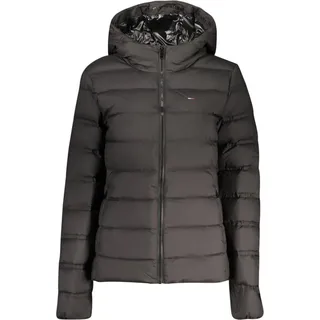 Tommy Hilfiger Tommy Jeans Damen Tjw Slim Hood Prnt Down Jckt Ext Dw0dw21617 Pufferjacke, Black (Black), M EU