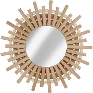Arti Casa Wandspiegel - Dekorative Wandspiegel - Sonnenspiegel - Runder Spiegel Sonne - 30cm - Holz