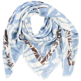 camel active Damen Schal mit Allover Print Hellblau, womenswear-OS