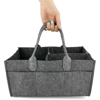 leviatan-poligrafia IDEA HOME Filz-Organizer, Taschenorganizer, Handtasche, Filztasche, Filztasche mit Fächern, Baby Windel Organizer Tragbar, Grau - Grau