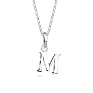 Elli Halskette Damen Buchstabe M Letter Anhänger in 925 Sterling Silber