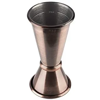 Buddy ́s Bar - Barmaß, 2/4 cl Doppelmaß, Innenmaße 1 cl / 3 cl, hochwertiges Barmaß, lebensmittelecht, Jigger zum Abmessen von Zutaten für Cocktails, Kupfer antik