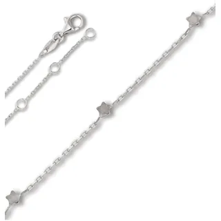 Fußkette ONE ELEMENT "Fußkettchen Rundankerkette aus 925 Silber 25 cm" Gr. 25, silber, Fußketten, Damen, Silber 925 (Sterlingsilber), Fußkette