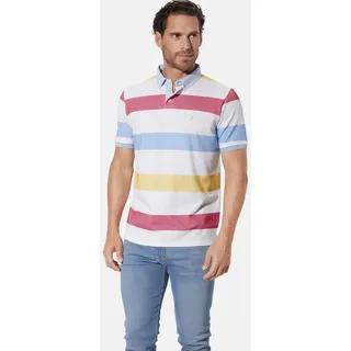 Poloshirt BABISTA "Poloshirt ELDUN", Herren, Gr. XL, weiß (weiß gestreift), Obermaterial: 100% Baumwolle CO., Shirts Poloshirt