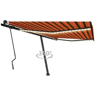 vidaXL Gelenkarmmarkise 400 x 300 cm orange und braun