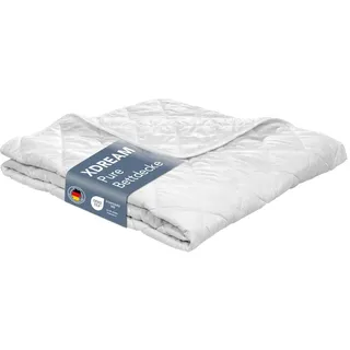 XDream Ultra leichte Bettdecke | 200 x 200 cm | sehr dünne Sommerdecke | XDREAM Pure | Weiß