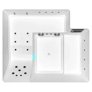 Whirlpool Relaxpool Massagebecken Whirlwanne Entspannungsbad 210x180 cm