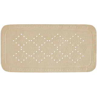Spirella Duschmatte Badematte Badewannenmatte Badewanneneinlage antibakteriell rutschfest mit Saugnäpfen - Alaska Bahama Beige - ca. 36 x 91 cm