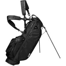 Sunday Golf Ryder Standbag: Leichtes Golfbag, 2,22 kg, mit Wasserdichten Reißverschlüssen, 7 geräumigen Taschen, Das ideale Golf Standbag für bis zu 14 Schläger. (Mattschwarz)