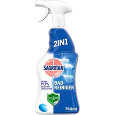 Sagrotan Bad-Reiniger Ozeanfrische – 2in1 Desinfektionsreiniger mit Antischmutzfilm für zuverlässige Hygiene im Badezimmer – 1 x 750 ml Sprühflasche