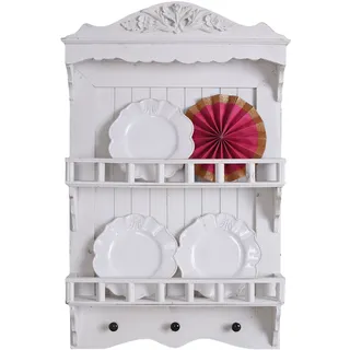 Tellerboard Shabby Wandregal Holzregal Wandboard Hängeregal Geschirrtuchhalter