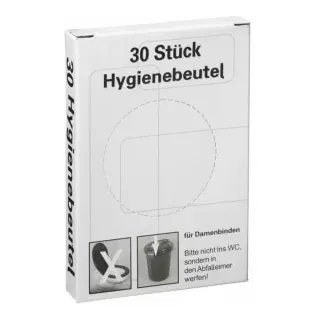 Wagner EWAR Hygienebeutel, aus Kunststoff, Hygienebeutel für Hygienebeutelspender, Karton= 10 x 30 = 300 Beutel, 210 x 125 x 85 mm