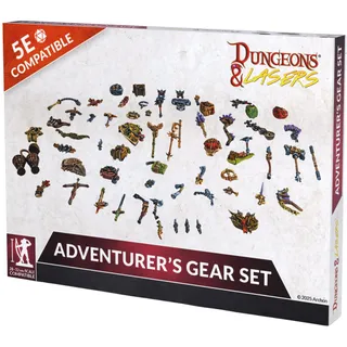 Archon Studio Dungeons & Adventurer's Gear Set – 128-teiliges DND-Zubehör für 28–32 mm Miniaturen – 5E kompatibel