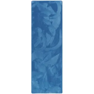 Snapstyle Hochflor Teppichläufer 80 x 200 cm Blau