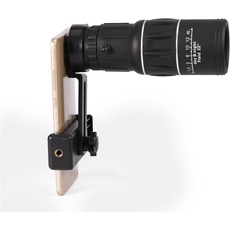 Zerone Monokular Teleskop 16X52 Wandern HD Kamera Objektiv Monocular Teleskop Zoom Wasserdicht Nebel Beweis mit Handyhalter für Vogelbeobachtung, Reisen, Im Freien