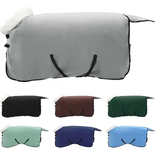 vidaXL Pferdedecke Dunkelgrün 115 cm Polarfleece - Grau