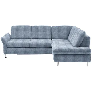 Beldomo Style Ecksofa , Hellblau , Textil , Ottomane rechts, L-Form , 242x210 cm , Goldenes M , Bettkasten erhältlich, Stoffauswahl, seitenverkehrt erhältlich, Bettfunktion erhältlich, Hocker erhältlich, Rücken echt , Wohnzimmer, Sofas & Couches, Wohnlandschaften, Ecksofas