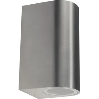 ChiliTec Außenwandleuchte "CTW-2" für 2x GU10, IP44, Edelstahl poliert