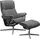 Relaxsessel Mayfair Mikrofaser 92 x 103 x 79 cm Grau mit Hocker