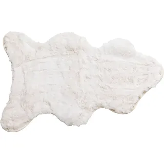 Kare Kunstfell Mika Fellteppich 60 x 90 cm Beige/Weiß
