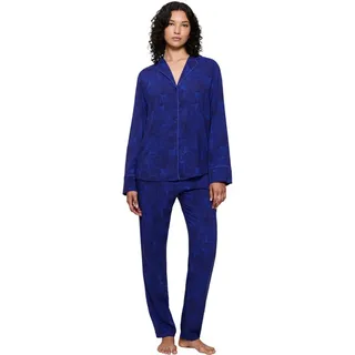 Triumph Schlafanzug 2 tlg. mit klassischem Reverskragen, blau,