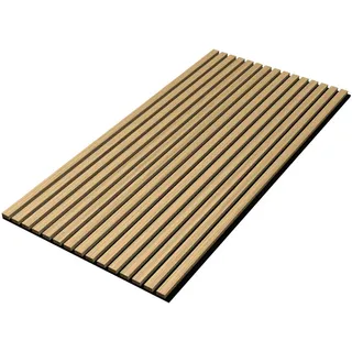 Neu.holz Akustik Wandpaneel-Set Vang 8-Tlg. , Sonoma Eiche , Holzwerkstoff, Kunststoff , 60x120x2.1 cm , Tapeten & Wandverkleidungen, Akustikpaneele
