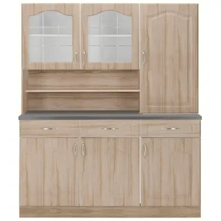 WIHO KÜCHEN Küchenbuffet Linz 150 cm braun
