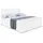 Boxspringbett mit H4 und 140 x 200 cm Weiß mit und mit Weiß