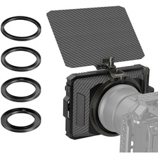 SMALLRIG Mini Matte Box Lite mit Top Flag für DSLRs und spiegellose Kameras, kompatibel mit 67mm/72mm/77mm/82mm/95mm Objektiven, kommt mit Filtereinsatz - 3575