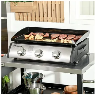 Outsunny Gasgrill Tischgrill schwarz