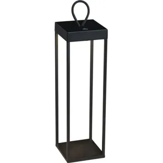 Konstsmide Laterne Aluminium 50 cm x 15 cm x 15 cm inkl. Akku schwarz