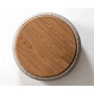 Couchtisch Moderner Stil Hellbraune Farbe Holzoberfläche Holzbeine Neu - Beige
