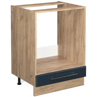Vicco Herdumbauschrank Fame-Line Dunkelblau Hochglanz 60 cm ohne Arbeitsplatte , Dunkelblau, Honigeiche , Holzwerkstoff , 2 Fächer , 1 Schubladen , Rechteckig , 60x82x51.6 cm , Küchen, Küchenmöbel, Küchenschränke, Geräteumbauschränke