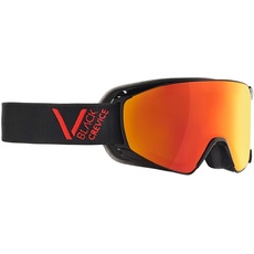 Black Crevice Skibrille – Schladming – Doppelscheibe, Anti-Fog-Beschichtung, UV400 Schutz (Black/red, L (Kopfumfang 58-61 cm))...