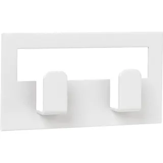 Blomus -VINDO- Doppelhandtuchhaken Size L, unkomplizierte Aufbewahrungslösung, selbstklebend, Farbe White (64181)