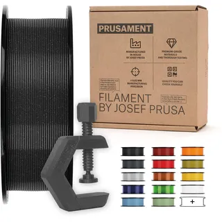 Prusa Prusament 3D-Drucker Premium Filament PETG Galaxy Black 1,75 mm – 1kg Spule | Hochpräzision ±0,02 mm – Warping-arm – Starke Schichthaftung – Verwicklungsfrei – Ideal für Anfänger & Profis