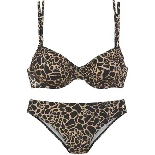 LASCANA Bügel-Bikini »Zaba« Im trendigen Animalprint, schwarz