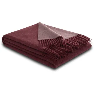 Biederlack Kuscheldecke Cashmere 150 x 200 cm Mischgewebe Rot Bordeaux