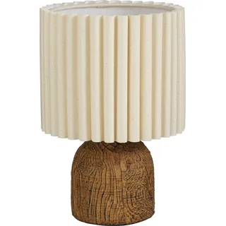 Mica Decorations Frey Tischlampe Wohnzimmer - Lampe mit Lampenschirm - Lampe Wohnzimmer Deko - 33 x ⌀22 cm - Braun - Braun