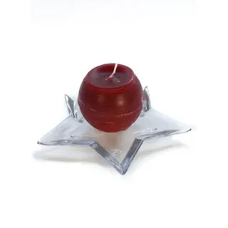 Glassternenteller Weihnachtskerzenschale stern aus Glas 20cm