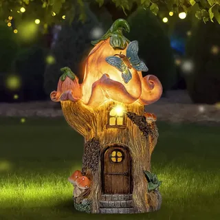 The Enchanted Garden Feenhaus Rosa Blume Ornament Outdoor Dekoration Feengarten Zubehör Statue Elfe Pixie Feen Zuhause