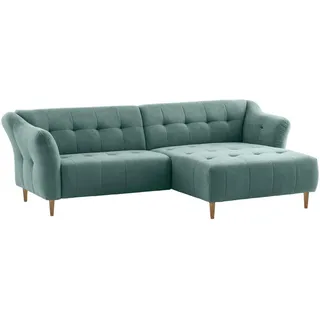 Livetastic Eckschlafsofa , Türkis , Textil , Buche , vollmassiv , 254x160 cm , Made in Eu , Fußauswahl, Stoffauswahl, seitenverkehrt erhältlich, Hocker erhältlich, in den Filialen seitenverkehrt erhältlich, Armteil links, Armteil rechts , Wohnzimmer, Sofas & Couches, Schlafsofas, Sonstige Schlafsofas