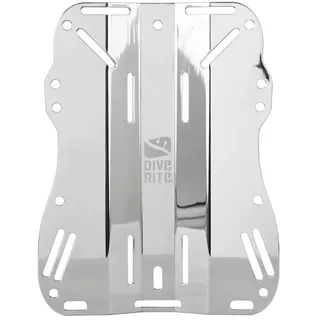 Dive Rite Edelstahl Kurze Rückenplatte - Silver - One Size