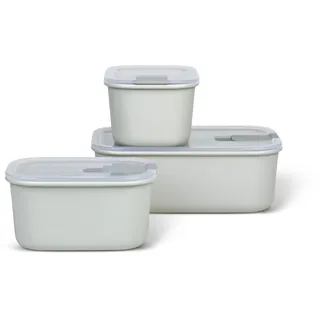 Mepal Frischhaltedose rechteckig weiß 19,9 x 14,1 x 14,2 cm 2 x 0,45 l + 1 l 3-teiliges Set