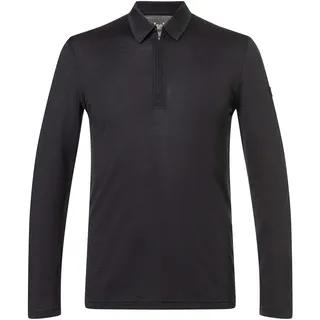 super.natural Zip Polo LS schwarz M