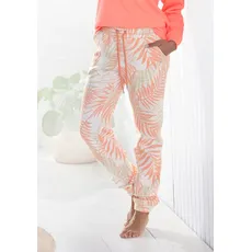 LASCANA Sweatpants »-Loungehose«, (1 tlg.), mit Allover-Druck, Loungewear, orange