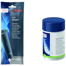 JURA original | CLARIS Smart+ Filterpatrone mit automatischer Filtererkennung | TÜV-zertifizierte Hygiene | 1er-Pack | 24232 & original Mini-Tabs zur Milchsystem-Reinigung