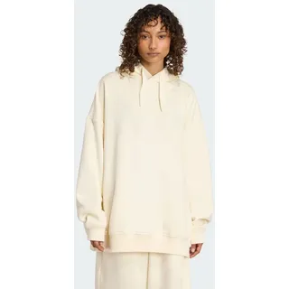 adidas Essentials Linear Oversized Hoodie Cream White M
